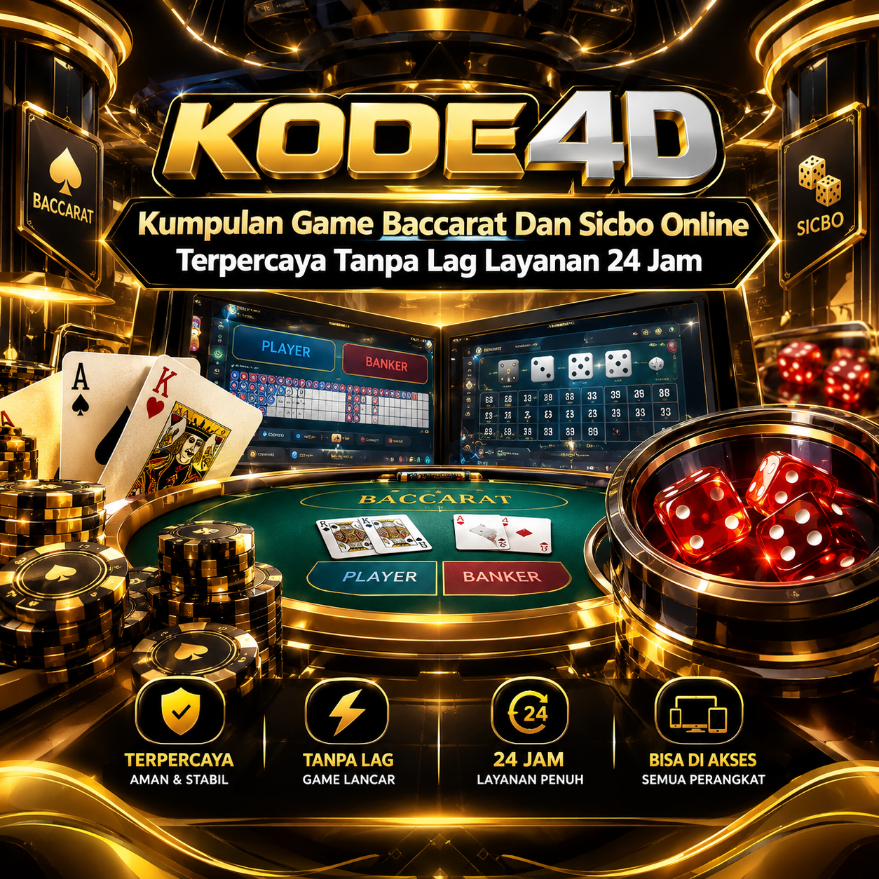KODE4D - Kumpulan Game Baccarat Dan Sicbo Online Terpercaya Tanpa Lag Layanan 24 Jam
