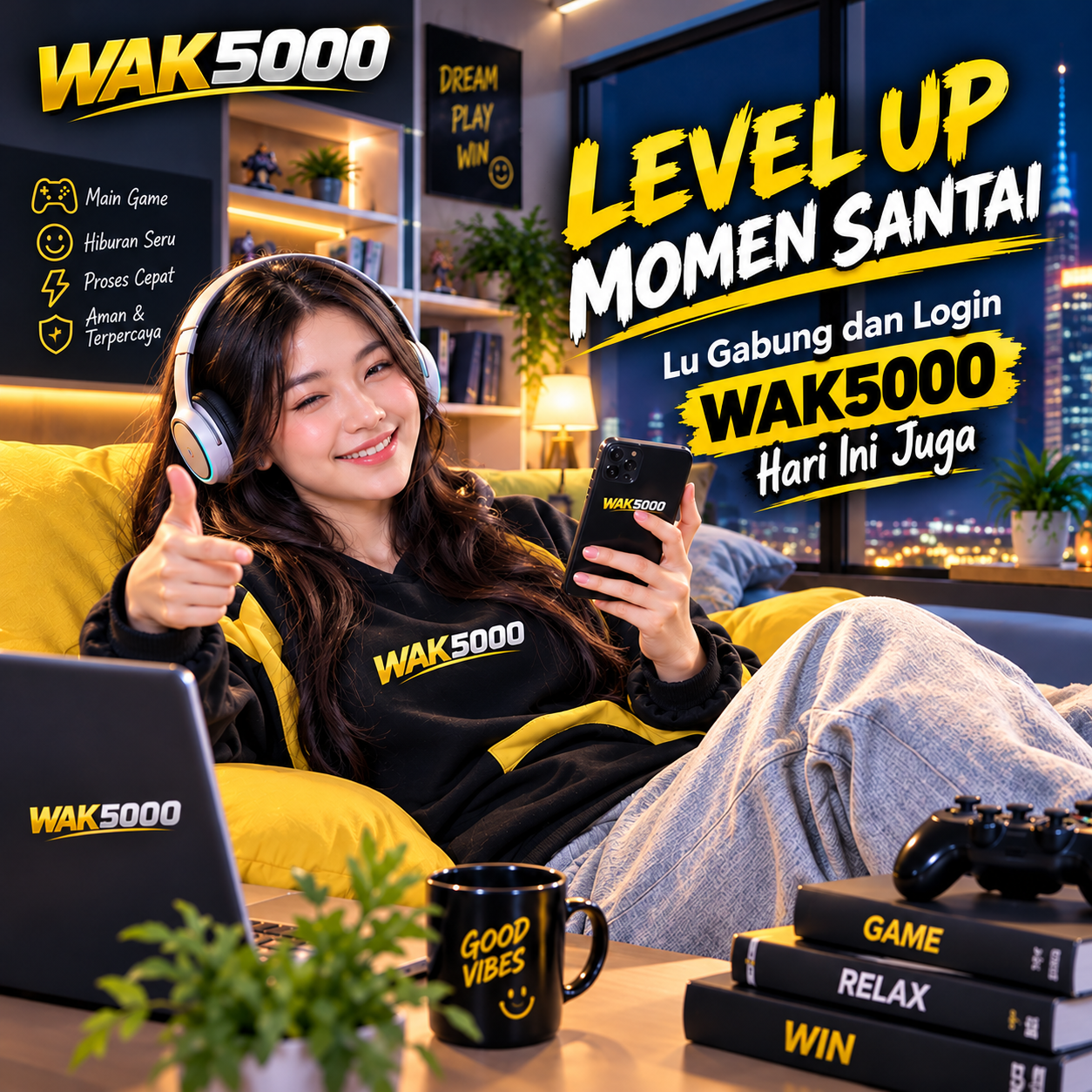 WAK5000 | Level Up Momen Santai Lu Gabung dan Login Wak5000 Hari Ini Juga